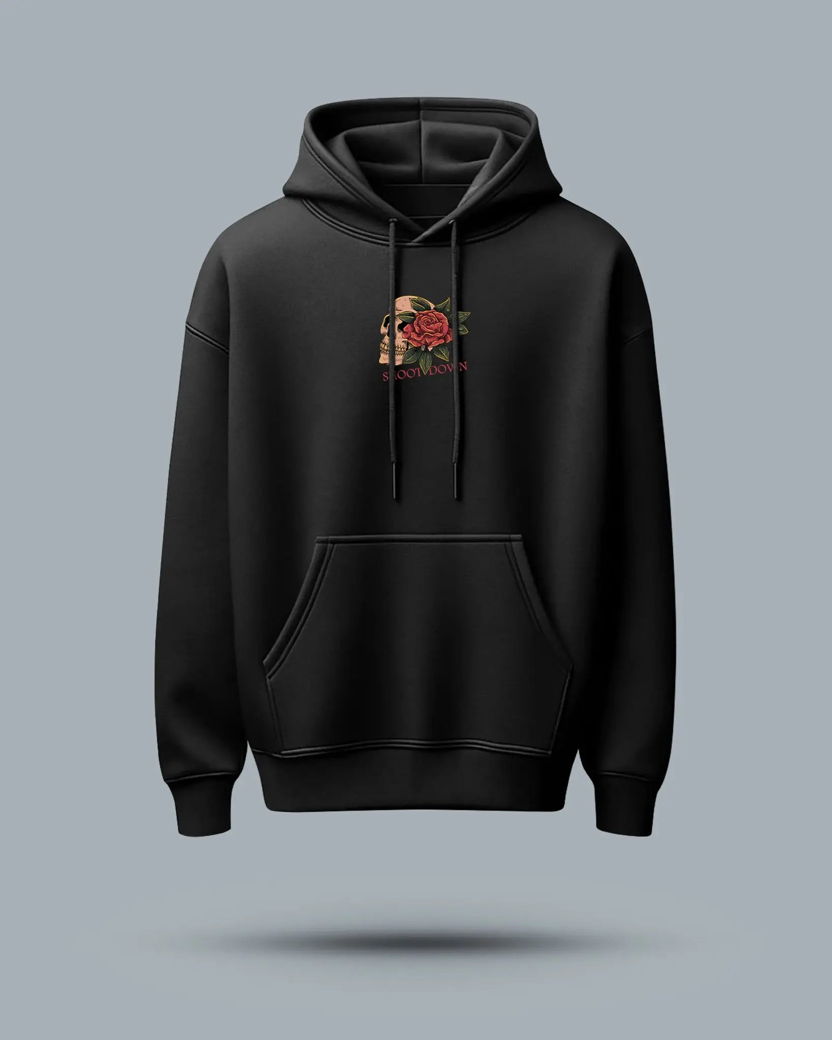 Skull Face Oversized Hoodie Zodian